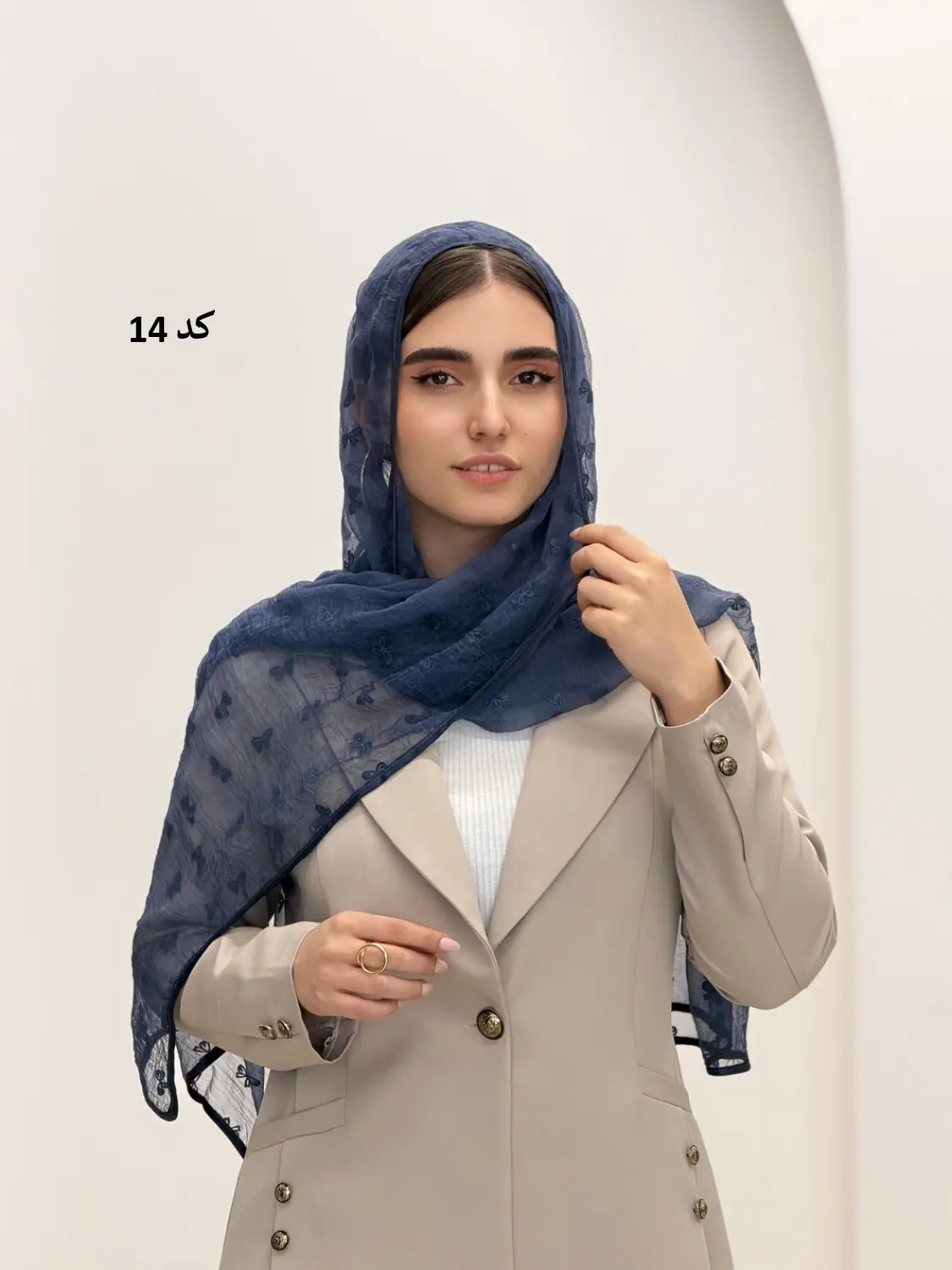 4624-شال حریر پاپیون